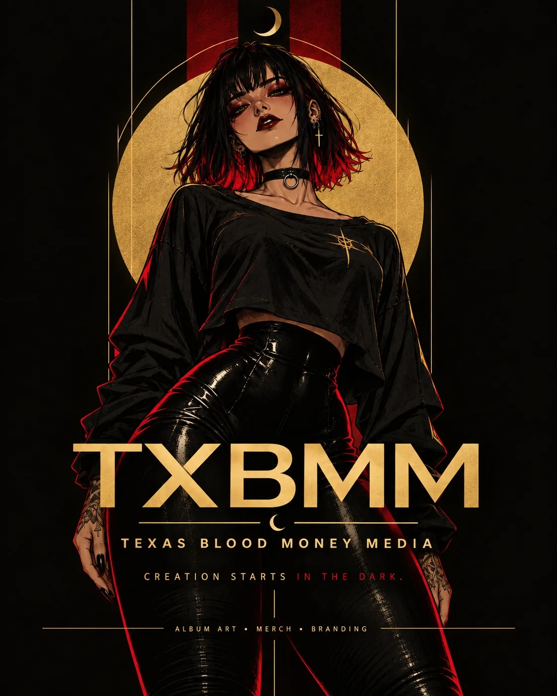 Texas Blood Money Media branded illustration