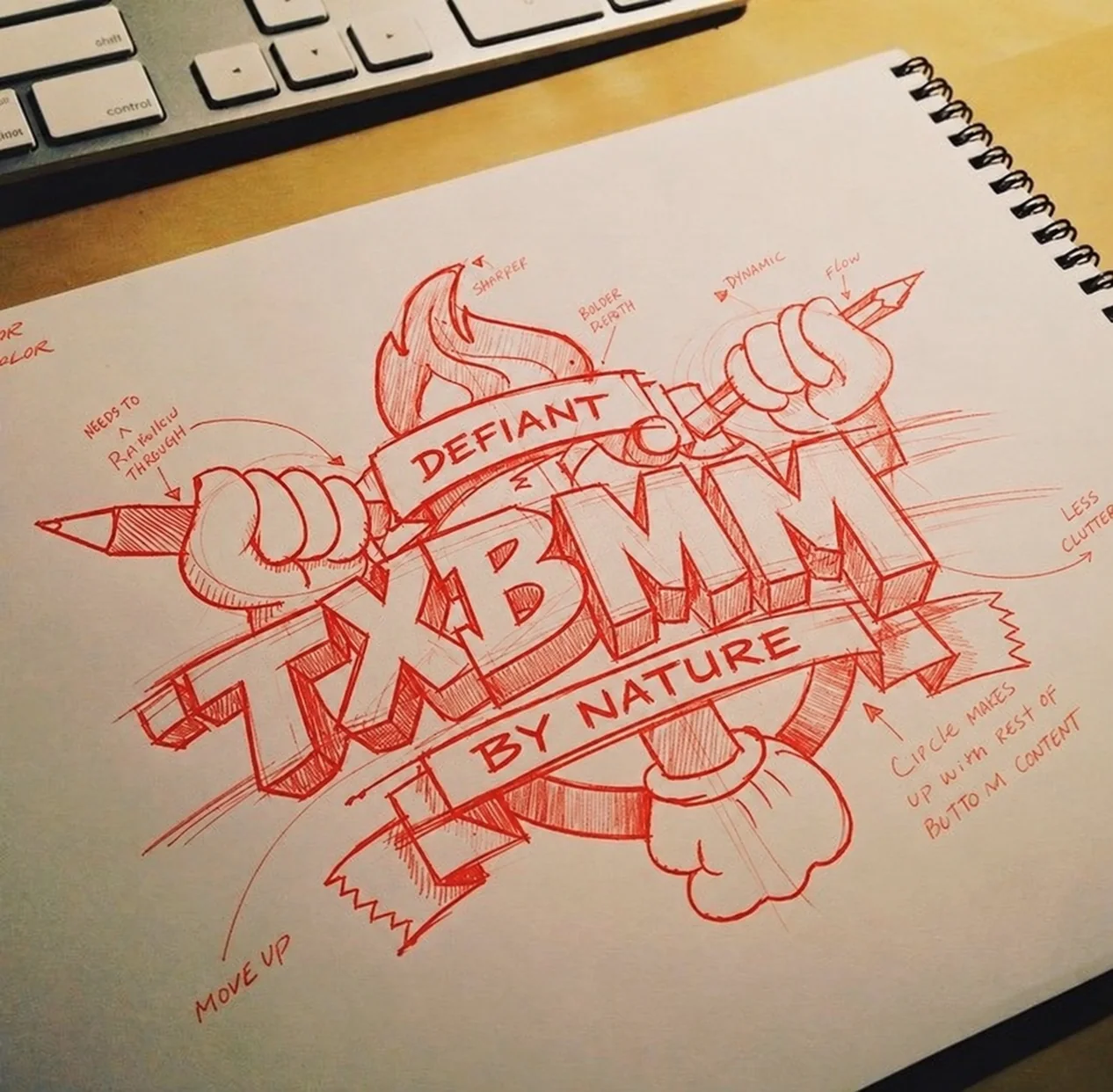Texas Blood Money Media sketchbook work in progress