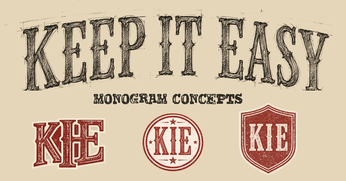 Keep It Easy Supply Co. alternate monogram explorations