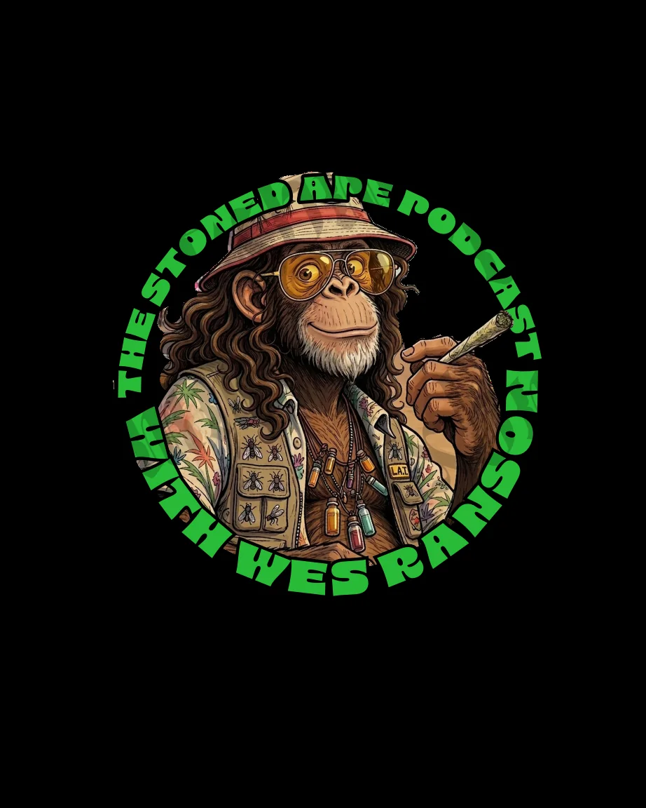 The Stoned Ape Podcast illustrated circular logo mark